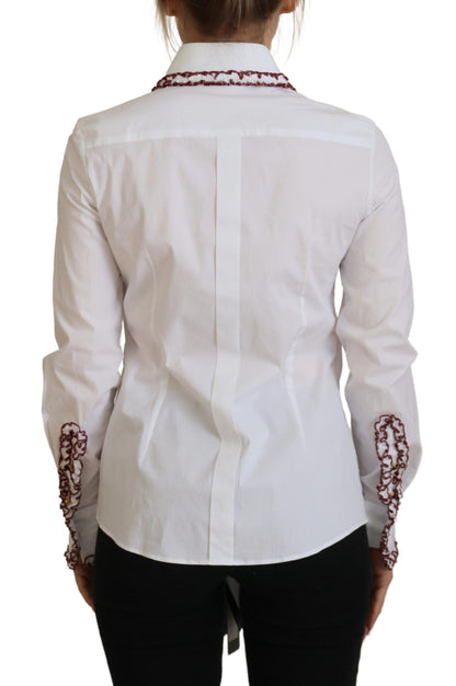 Dolce &amp; Gabbana Polo elegante in cotone bianco