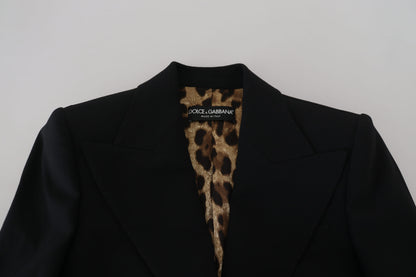 Dolce &amp; Gabbana Elegante Blazer Nero in Lana Stretch