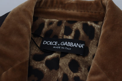 Dolce &amp; Gabbana Elegante giacca blazer doppiopetto marrone