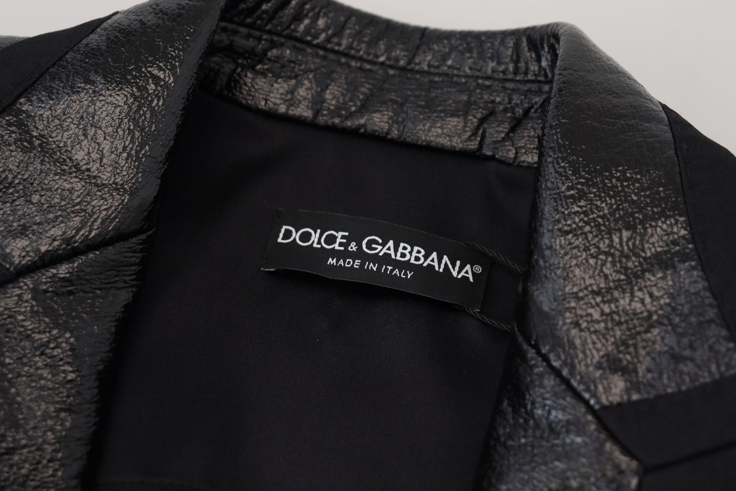 Giacca firmata Dolce &amp; Gabbana elegante nera corta