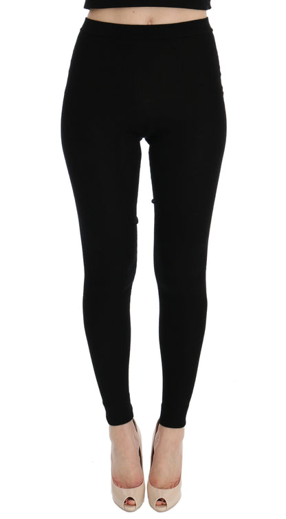 Dolce &amp; Gabbana Pantaloni Eleganti in Cashmere Nero