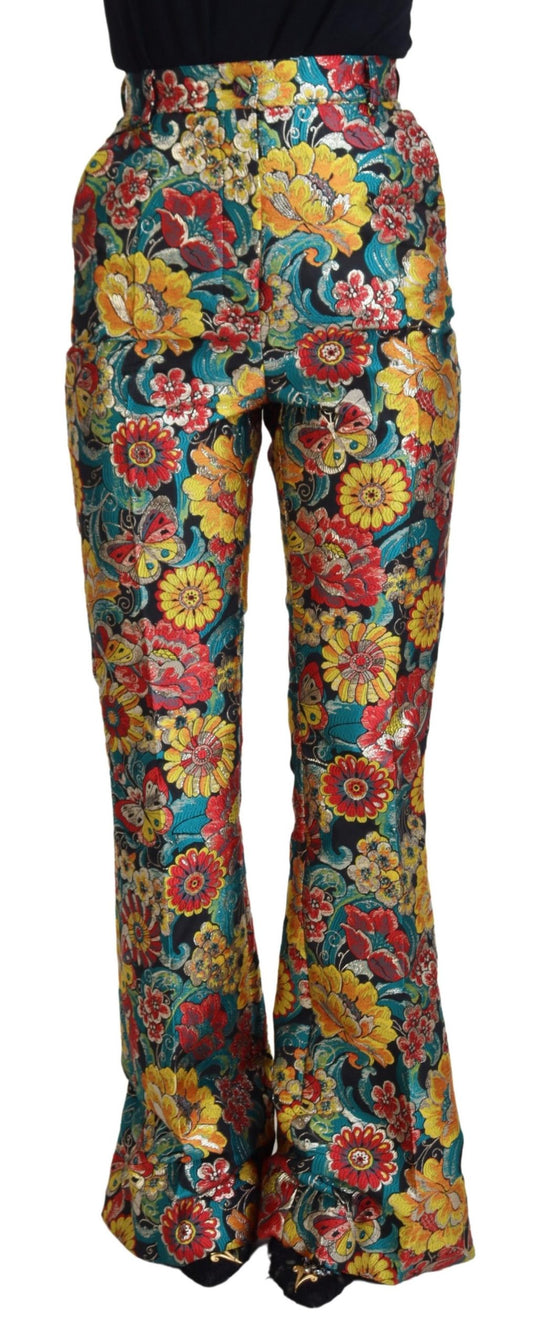 Dolce &amp; Gabbana Pantaloni eleganti in tessuto multicolor