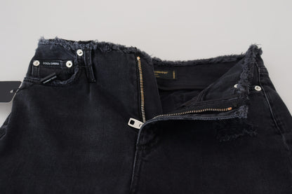 Dolce &amp; Gabbana eleganti pantaloni in denim nero - Alta moda italiana