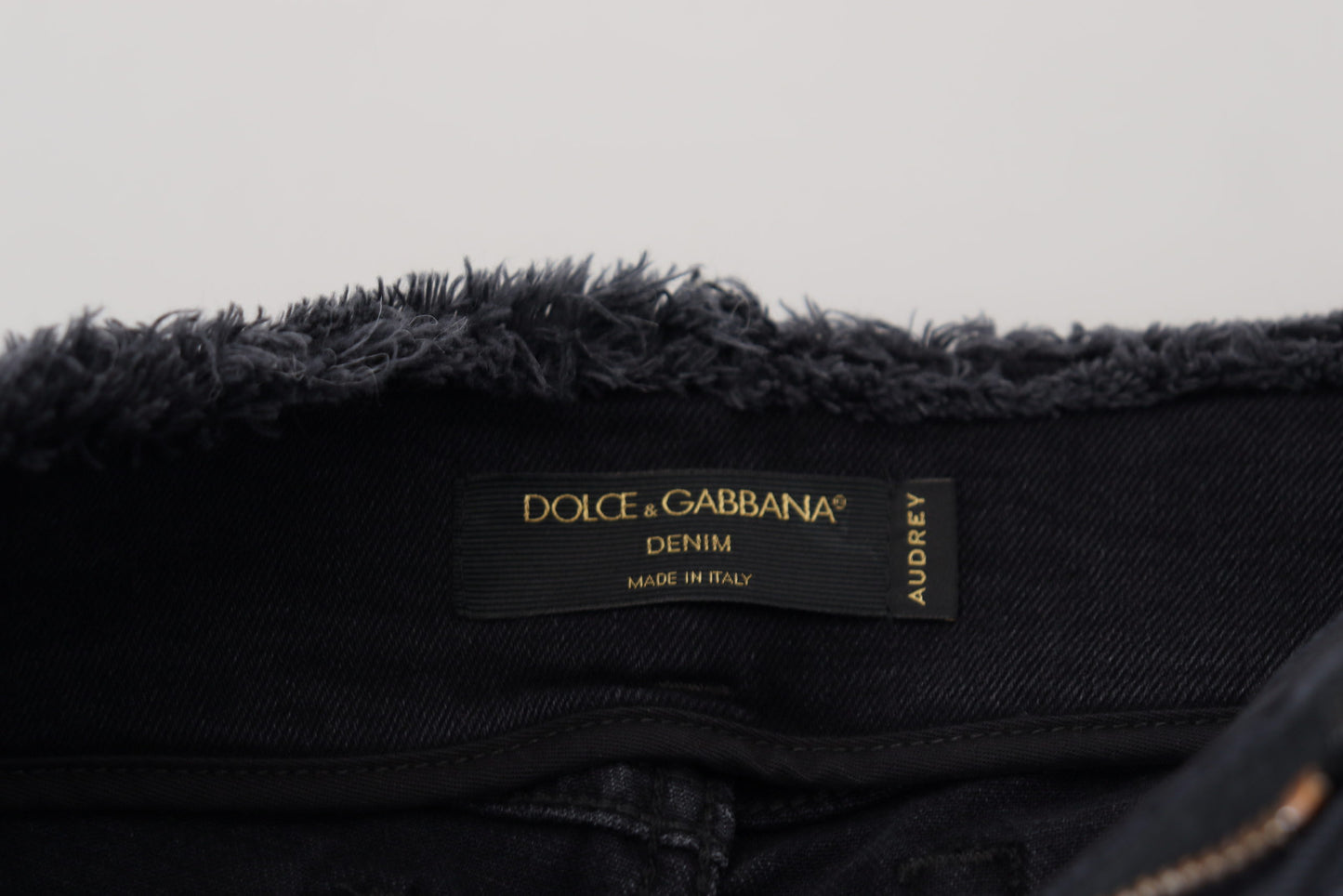 Dolce &amp; Gabbana eleganti pantaloni in denim nero - Alta moda italiana