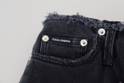 Dolce &amp; Gabbana eleganti pantaloni in denim nero - Alta moda italiana