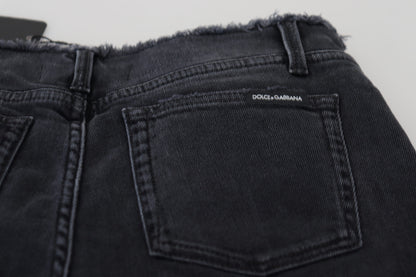 Dolce &amp; Gabbana eleganti pantaloni in denim nero - Alta moda italiana