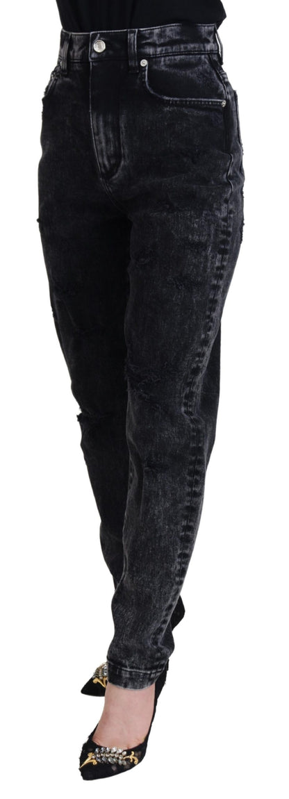 Dolce &amp; Gabbana Pantaloni eleganti in denim nero