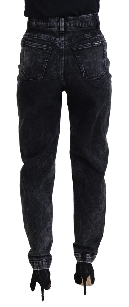 Dolce &amp; Gabbana Pantaloni eleganti in denim nero