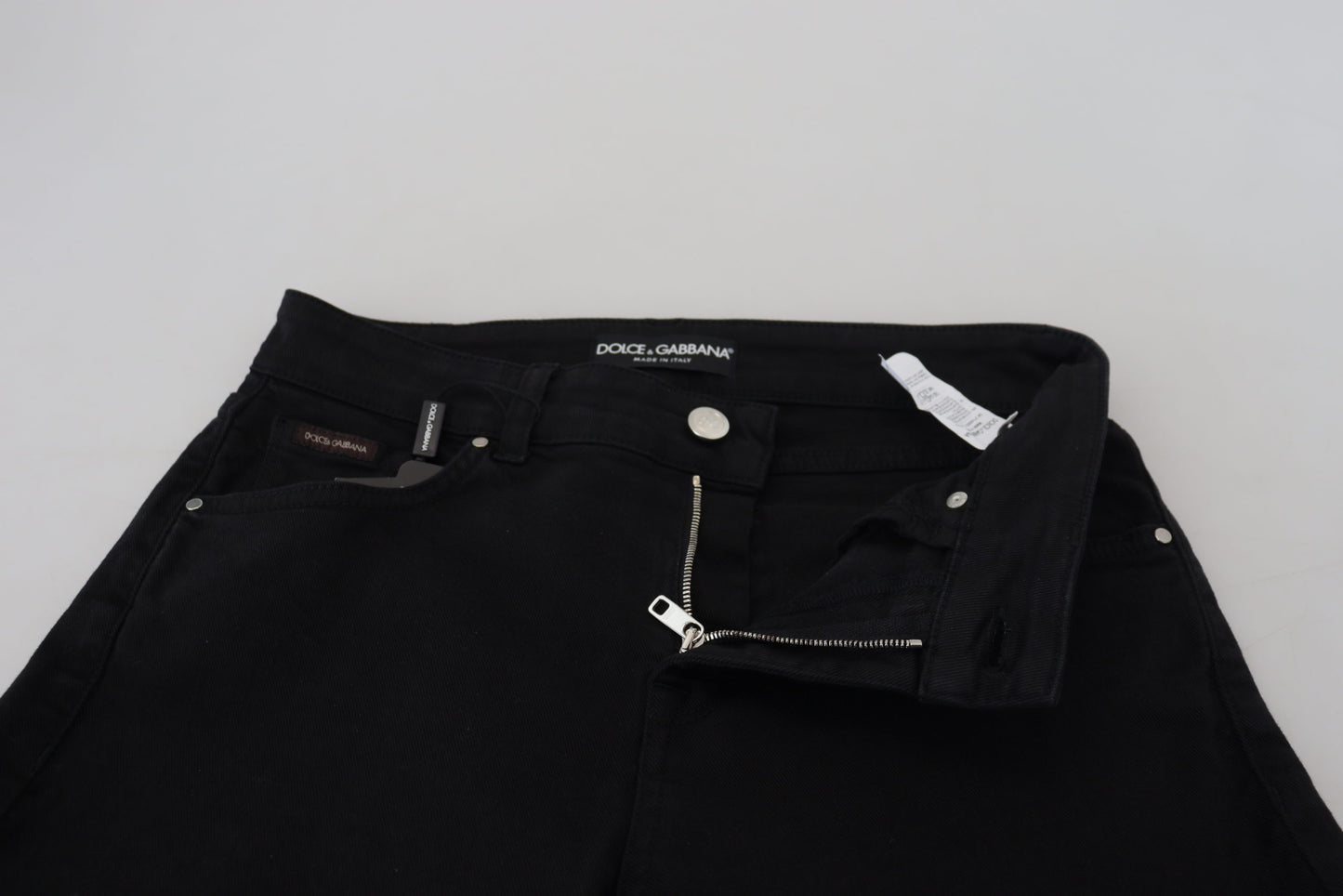 Dolce &amp; Gabbana Pantaloni eleganti in denim nero