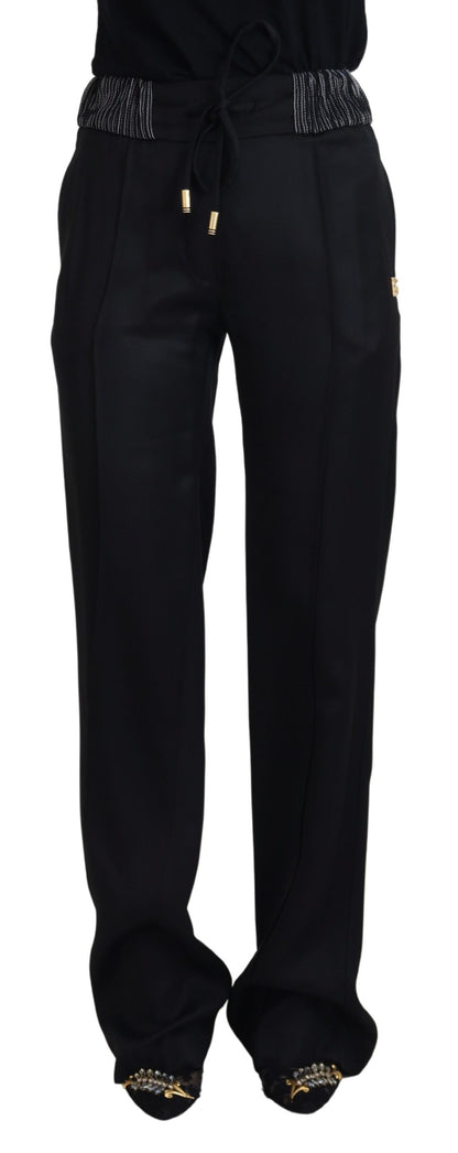 Dolce &amp; Gabbana Pantaloni eleganti in cotone nero