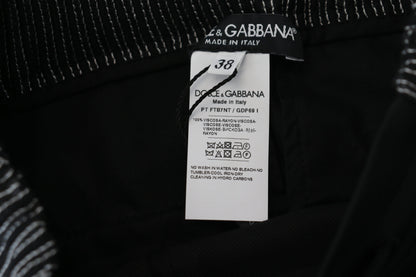 Dolce &amp; Gabbana Pantaloni eleganti in cotone nero