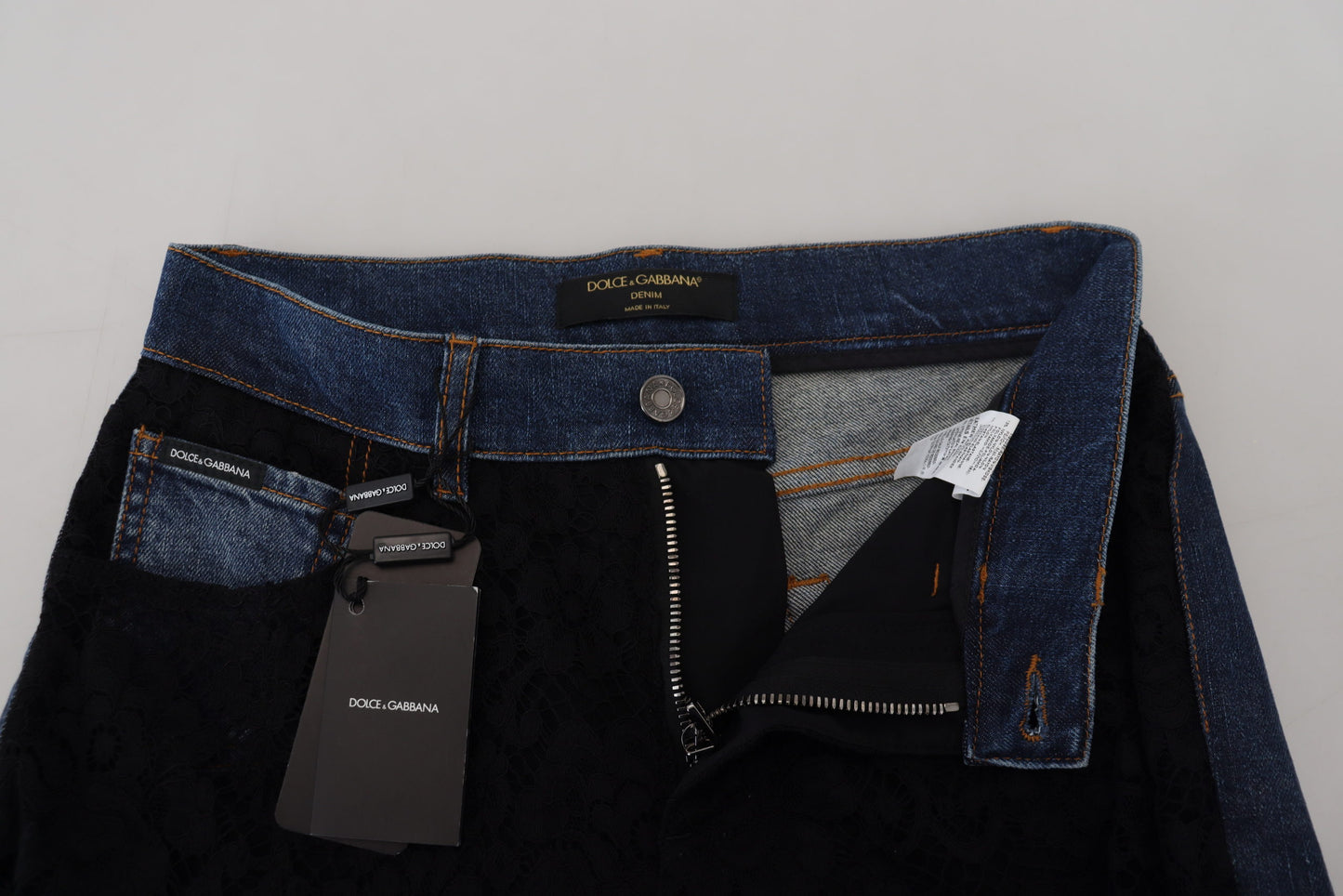 Dolce &amp; Gabbana Elegante denim floreale sul davanti