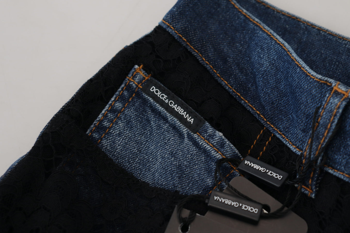 Dolce &amp; Gabbana Elegante denim floreale sul davanti