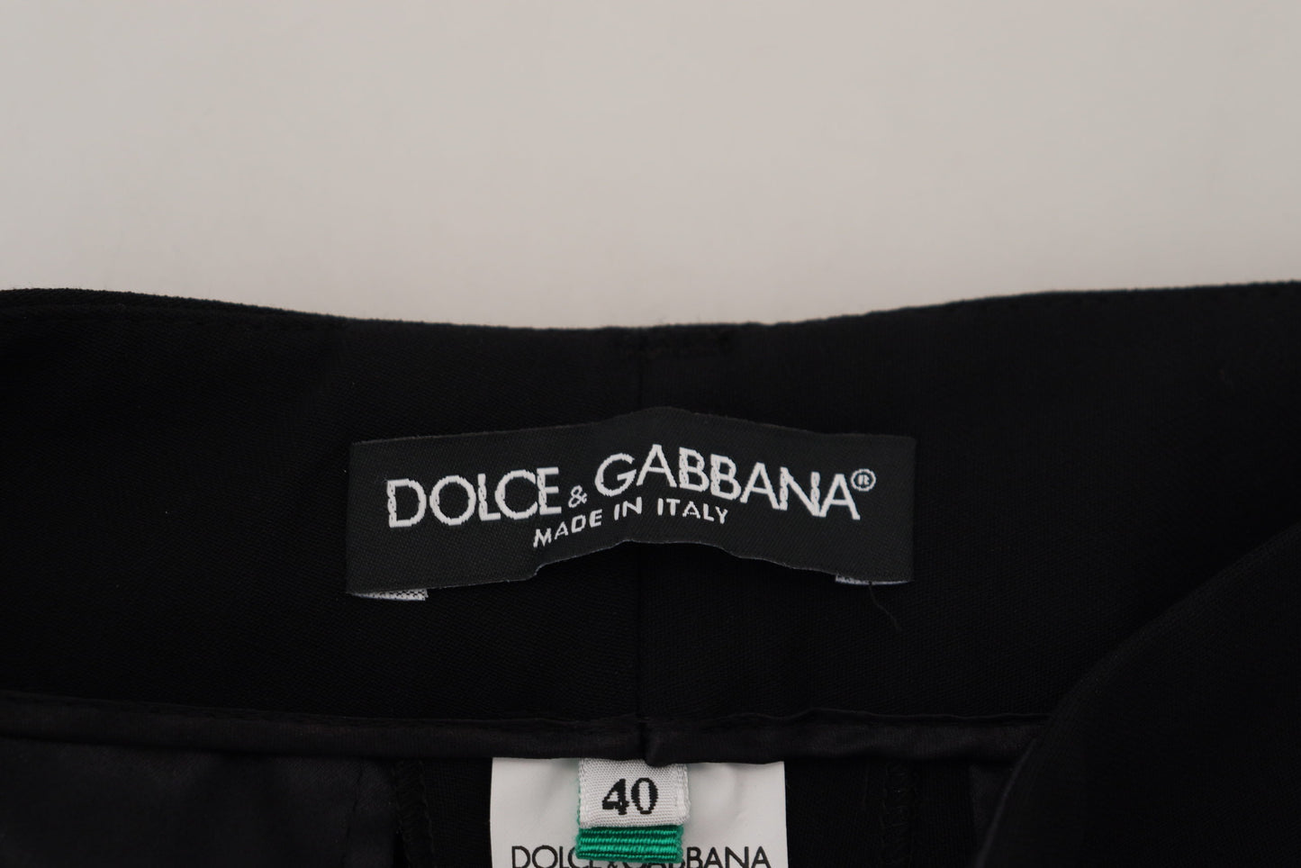 Pantaloni eleganti in misto lana-seta neri di Dolce &amp; Gabbana