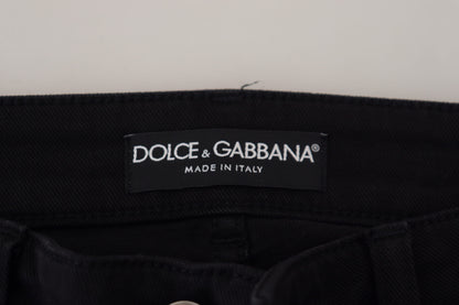 Pantaloni in denim nero chic Dolce &amp; Gabbana – Eleganza senza tempo