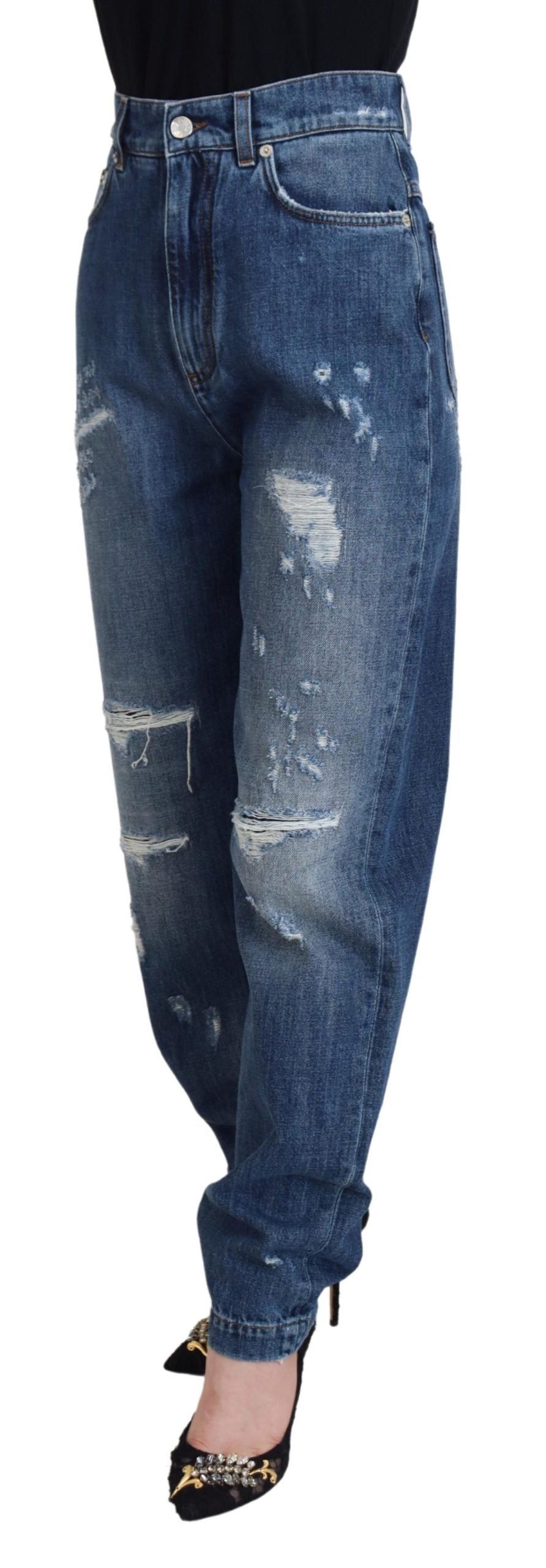 Dolce &amp; Gabbana eleganti jeans in denim strappati