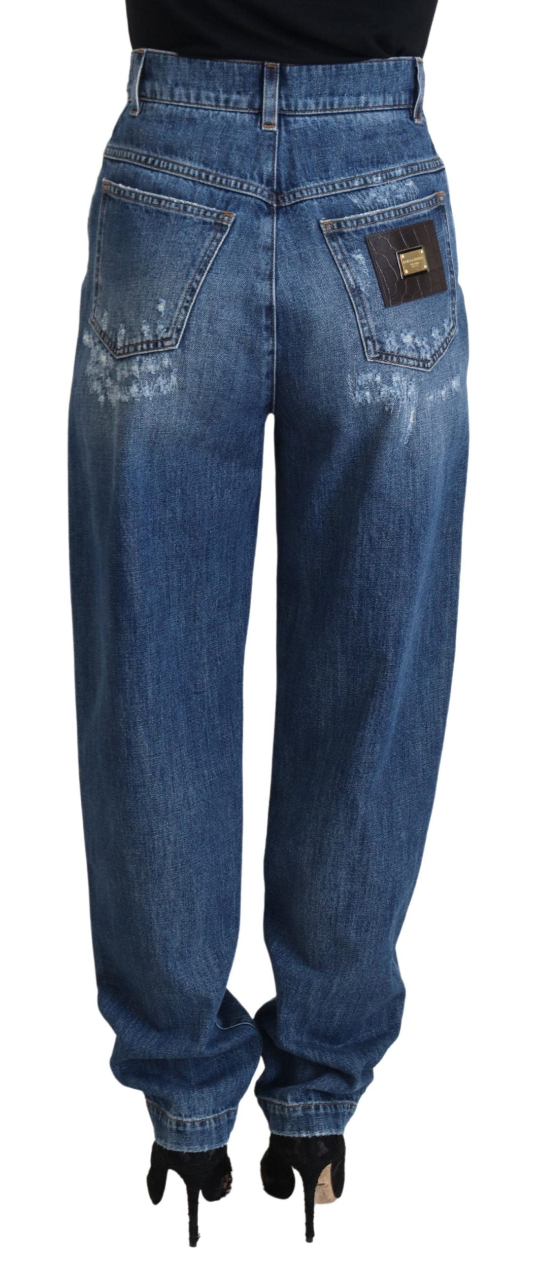 Dolce &amp; Gabbana eleganti jeans in denim strappati