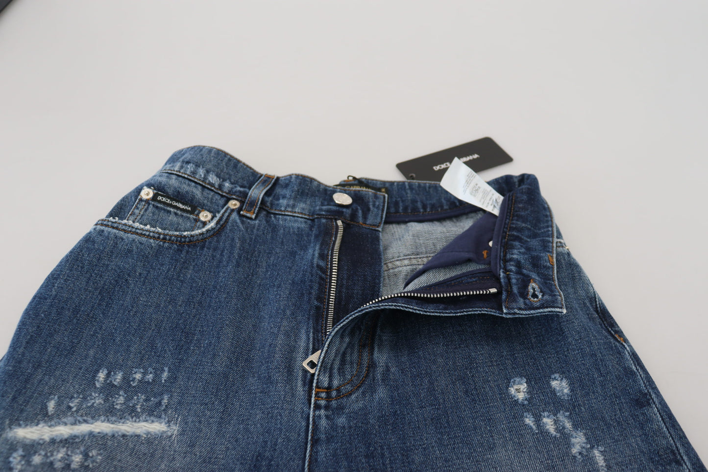 Dolce &amp; Gabbana eleganti jeans in denim strappati