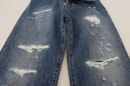 Dolce &amp; Gabbana eleganti jeans in denim strappati