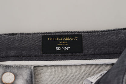 Dolce &amp; Gabbana Элегантные серые брюки из смесового хлопка