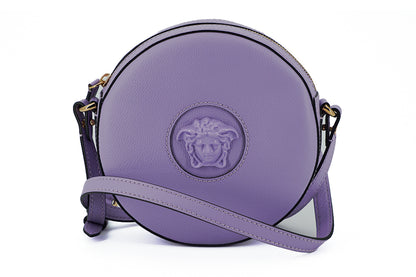 Versace Borsa a tracolla rotonda elegante viola