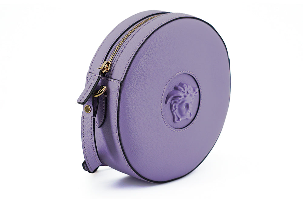 Versace Borsa a tracolla rotonda elegante viola