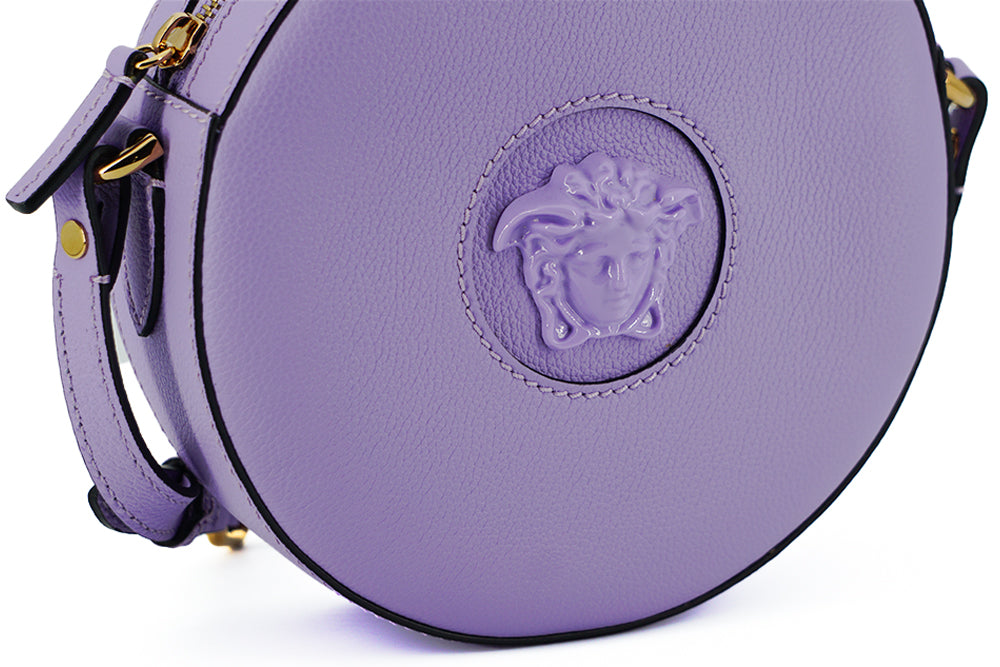 Versace Borsa a tracolla rotonda elegante viola