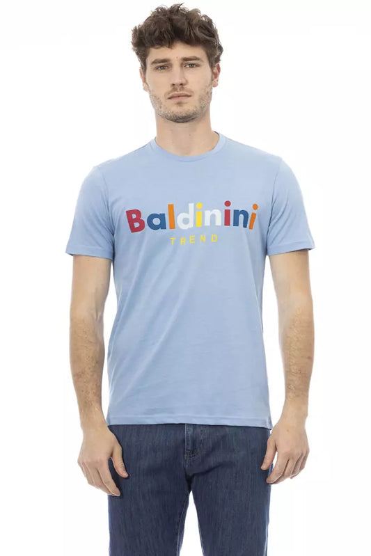 Baldinini Trend T-shirt Uomo Cotone Azzurro Chiaro