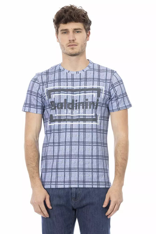 Baldinini Trend T-shirt Uomo Cotone Azzurro Chiaro