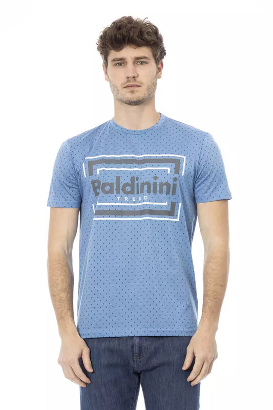 Baldinini Trend T-shirt Uomo Cotone Azzurro Chiaro