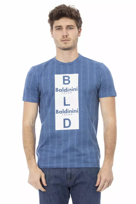 Baldinini Trend T-shirt Uomo Cotone Azzurro Chiaro