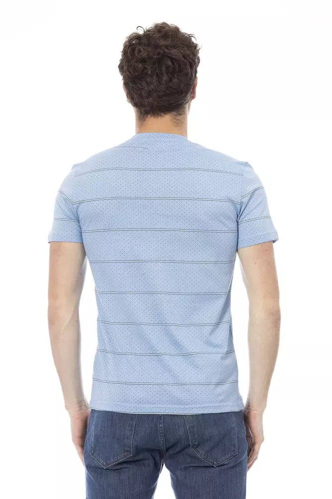 Baldinini Trend Light Blue Cotton Men T-Shirt