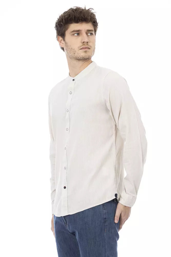 Camicia da uomo Baldinini Trend in lino bianco