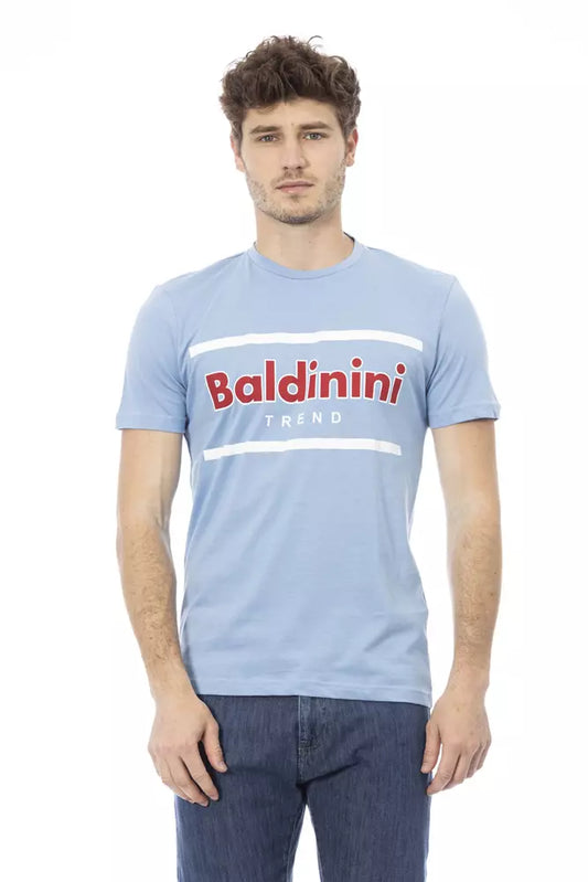 Baldinini Trend T-shirt Uomo Cotone Azzurro Chiaro