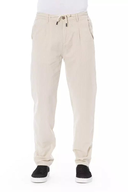 Pantaloni chino da uomo in cotone beige Baldinini Trend