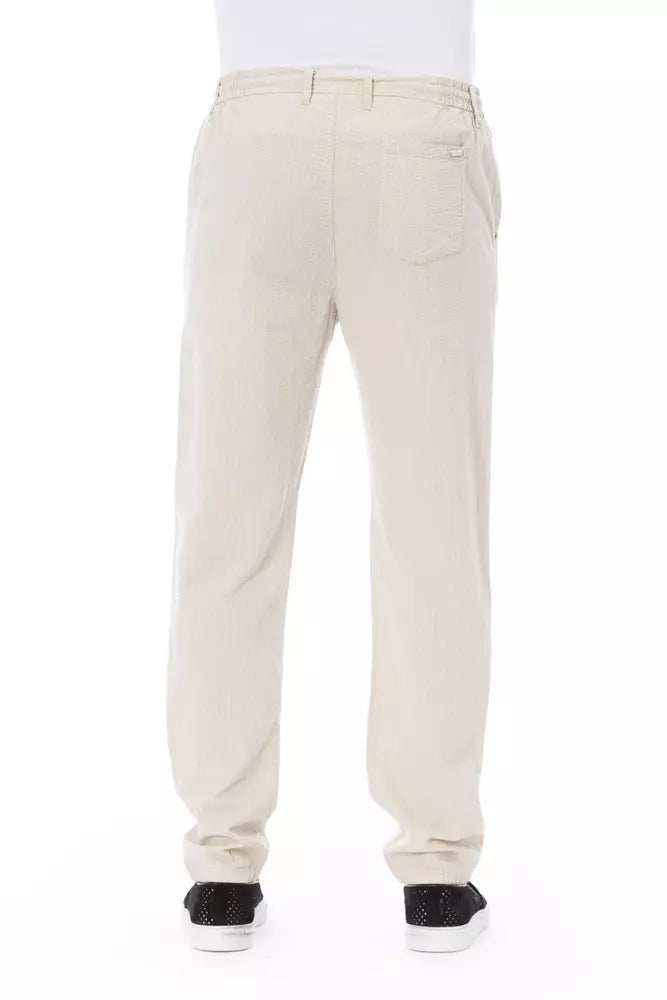 Pantaloni chino da uomo in cotone beige Baldinini Trend