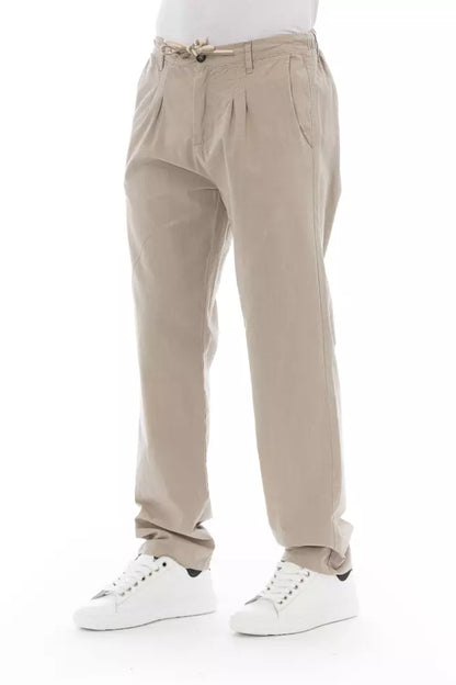 Pantaloni chino da uomo in cotone beige Baldinini Trend