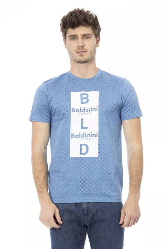 Baldinini Trend T-shirt Uomo Cotone Azzurro Chiaro