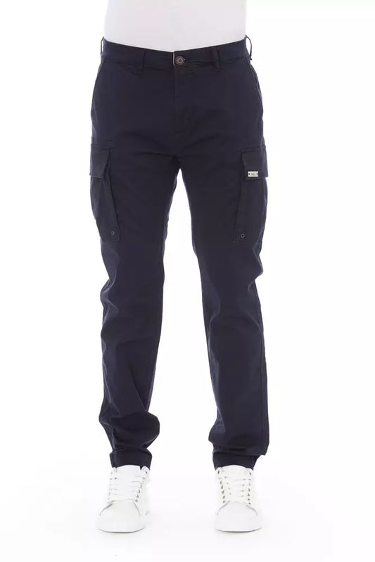 Baldinini Trend Pantaloni cargo da uomo in cotone blu