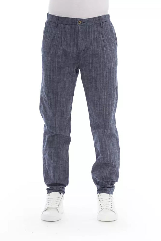 Pantaloni chino da uomo Baldinini Trend in cotone blu