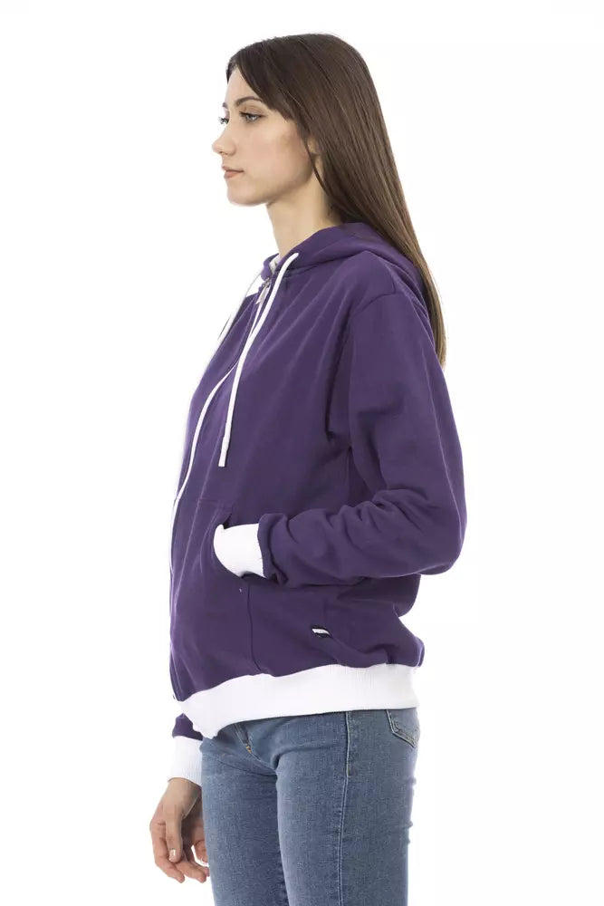 Baldinini Trend Purple Cotton Women Sweater