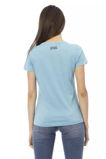 Trussardi Action Maglia Donna Cotone Azzurro Chiaro