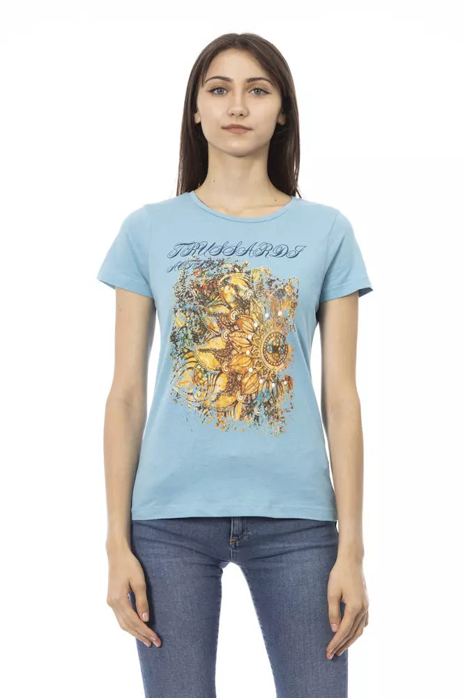 Trussardi Action Top Donna Cotone Azzurro