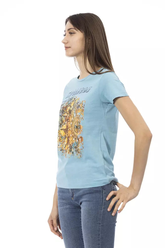 Trussardi Action Top Donna Cotone Azzurro