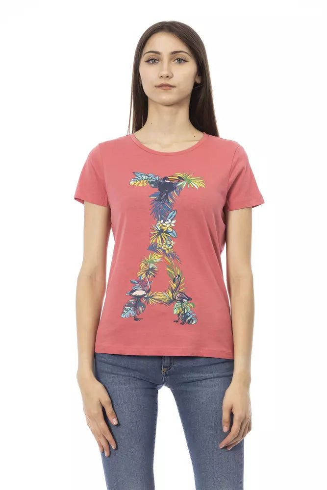 T-shirt moda Trussardi Action Chic fucsia a maniche corte