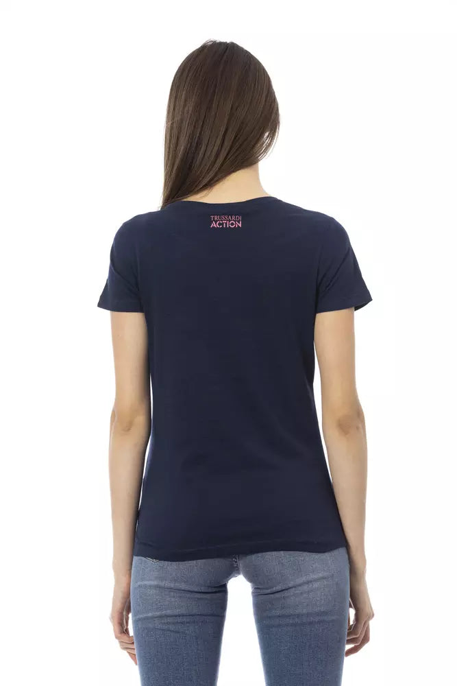 Trussardi Action Top Donna Cotone Blu