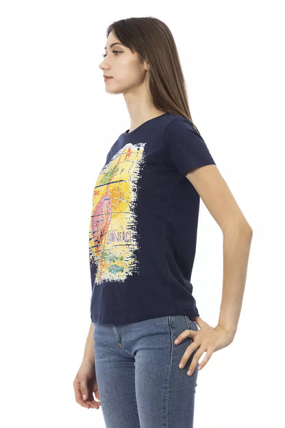 Trussardi Action Top Donna Cotone Blu