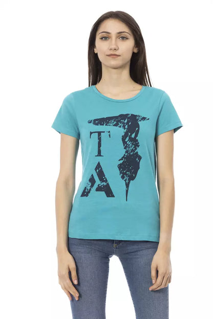 Trussardi Action Maglia Donna Cotone Azzurro Chiaro