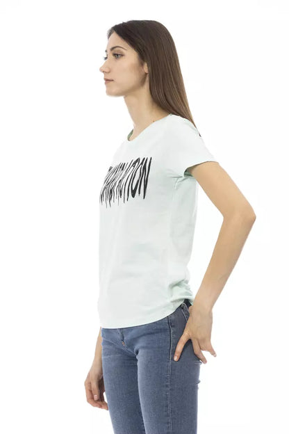 Trussardi Action Maglia Donna Cotone Azzurro Chiaro