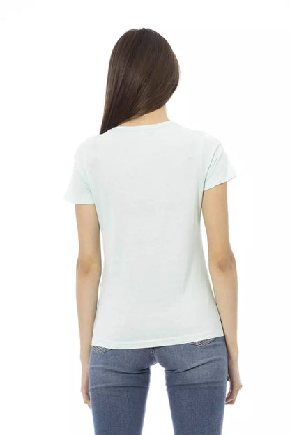 Trussardi Action Maglia Donna Cotone Azzurro Chiaro